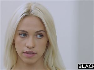 BLACKED ash-blonde school nymph PUNSIHED by bbc